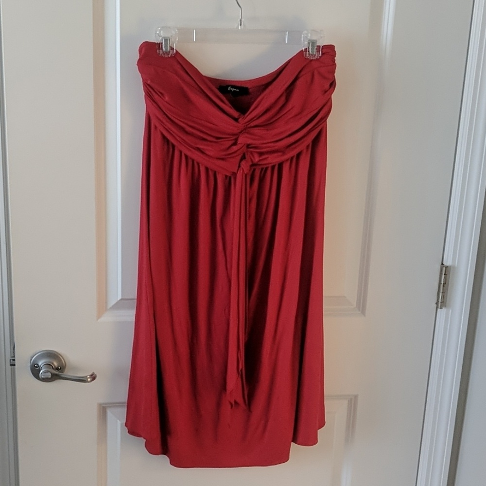 NWOT Express strapless red dress
